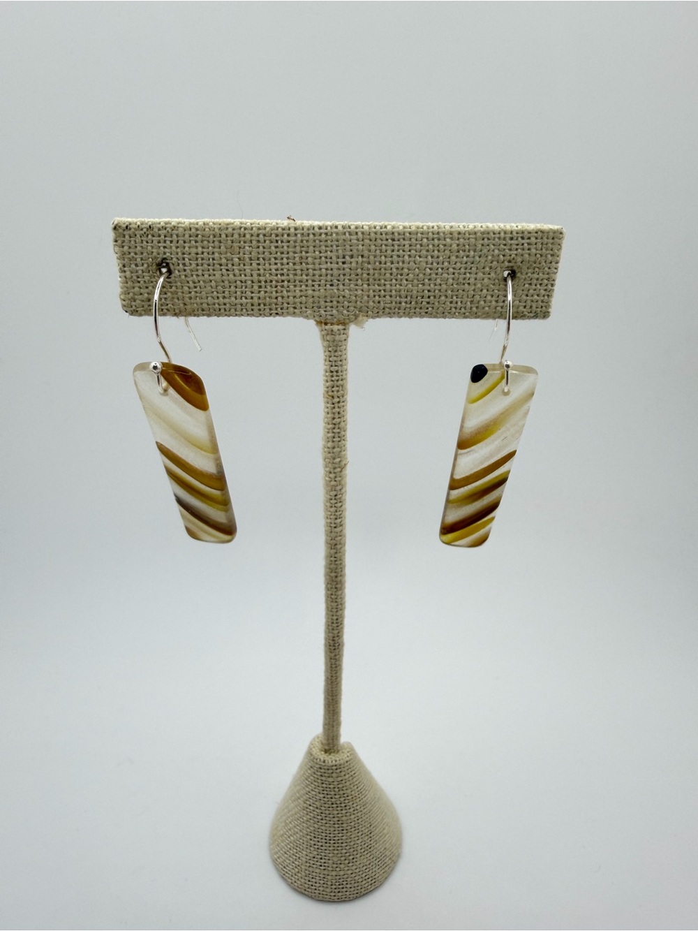 ~2" NWOT 925 hooks and 40x10mm "Cherry Quartz Golden Swirls" dangle earrings!